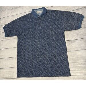 Vintage Bugle Boy Polo Shirt Mens Size XL Signature Golf Print Short Sleeve 90s